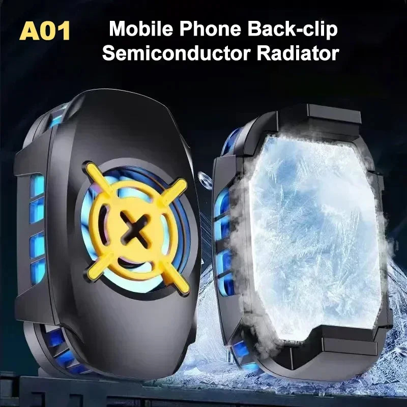A01 Mobile Phone Back-clip Semiconductor Cooling Fan Radiator for IOS Android PUBG Cooler Live Cool Heat Sink Game Accessories