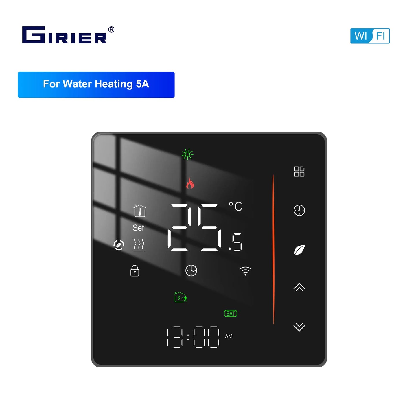 GIRIER Tuya Smart Thermostat WiFi Programmable Temperature Controller for Water/Gas Boiler/Electric Floor Heating Supports Alexa
