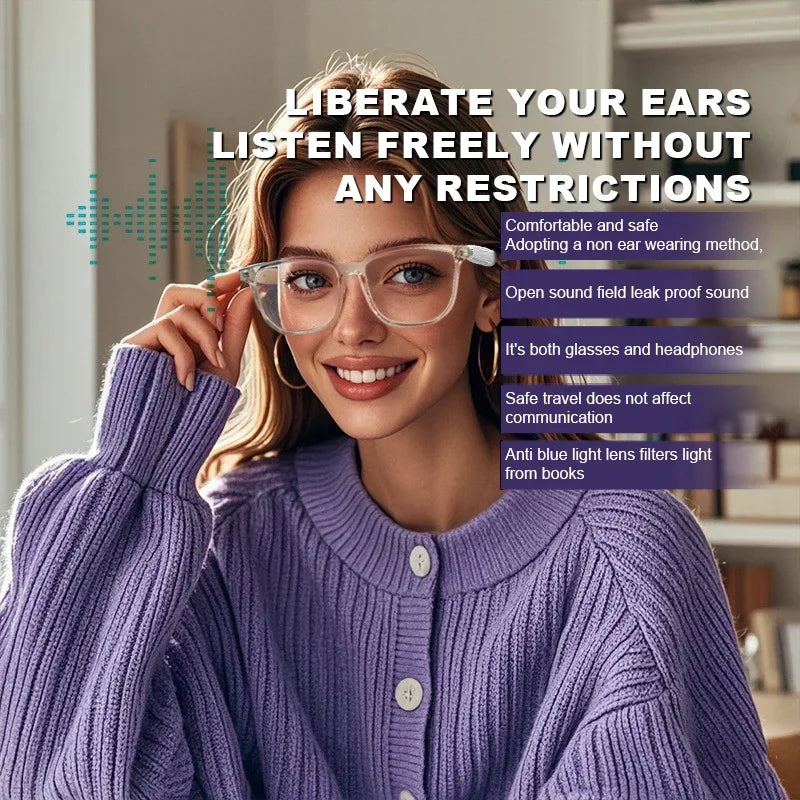 Smart Bluetooth Glasses Intelligent Touch Audio Music Camera BT Anti Blue Light UV400 Polarized Lens Sunglasses for Men Women