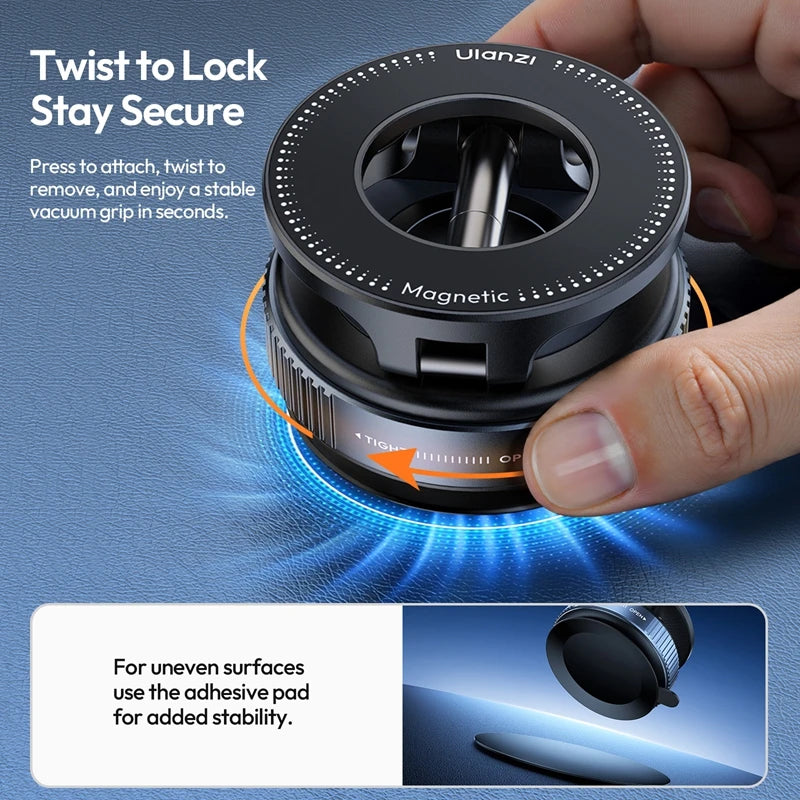 Ulanzi SK-25 Magnetic Car Phone Holder Suction Cup Car Specific Navigation Vacuum Support GPS Fixed Camera Position Shooting