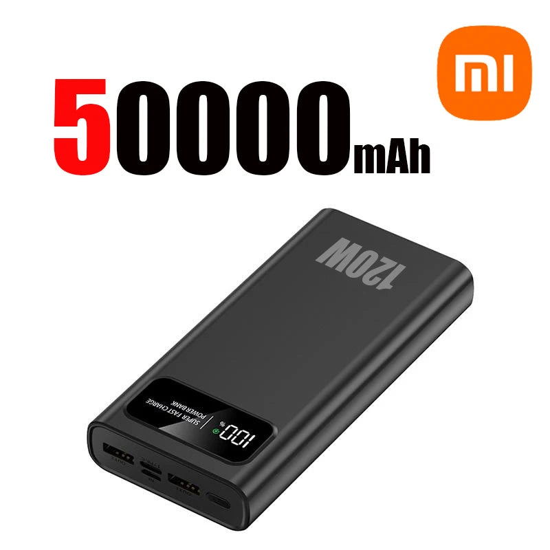 Xiaomi Power Bank 200000mAh 120W Super Fast Charging Battery High Capacity Digital Display Power Bank For iPhone Samsung Huawei
