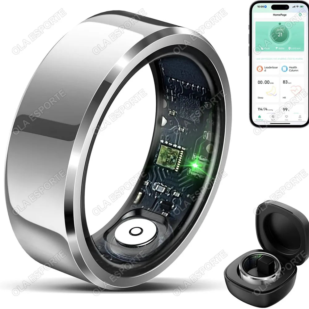 2025 New For Xiaomi Smart Ring Men Women, Heart Rate and Blood Oxygen Monitor Smartring IP68 & 5ATM Waterproof, Multi-sport Mode