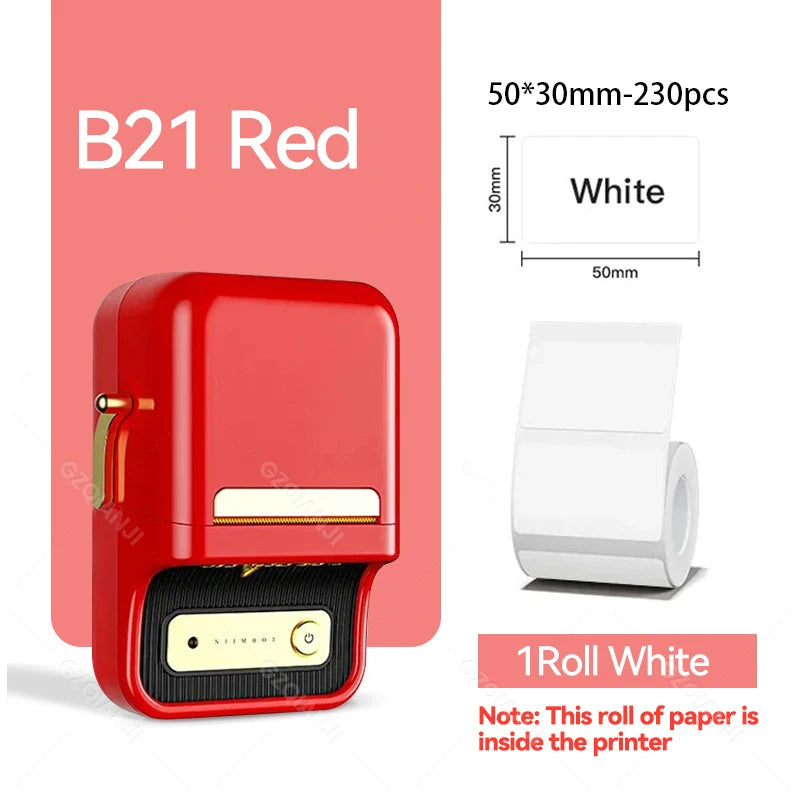 Niimbot B21 Wireless Thermal Label Printer Mini Portable Barcode Label Maker Moble Phone Price Tag Sticker Machine 20mm - 50mm