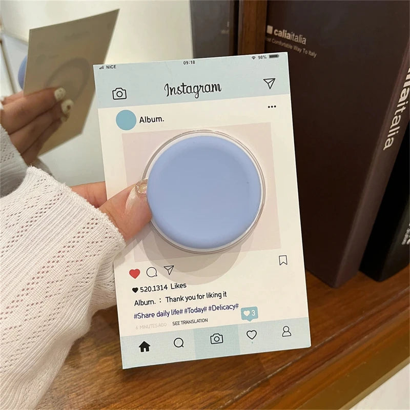 Korea Cute Silicone PopSockets Magnetic Phone Griptok Grip Tok Stand For iPhone 16 Foldable Wireless Charging MagSafe Holder