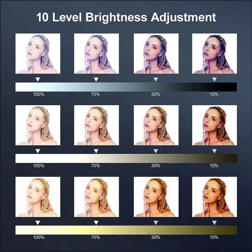10" LED Selfie Ring Light Home Stuido Lighting Dimmable Round Lamp Tripod Trepied Makeup Selfie Ring Lamp Phone LIGHT FOR VIDEO