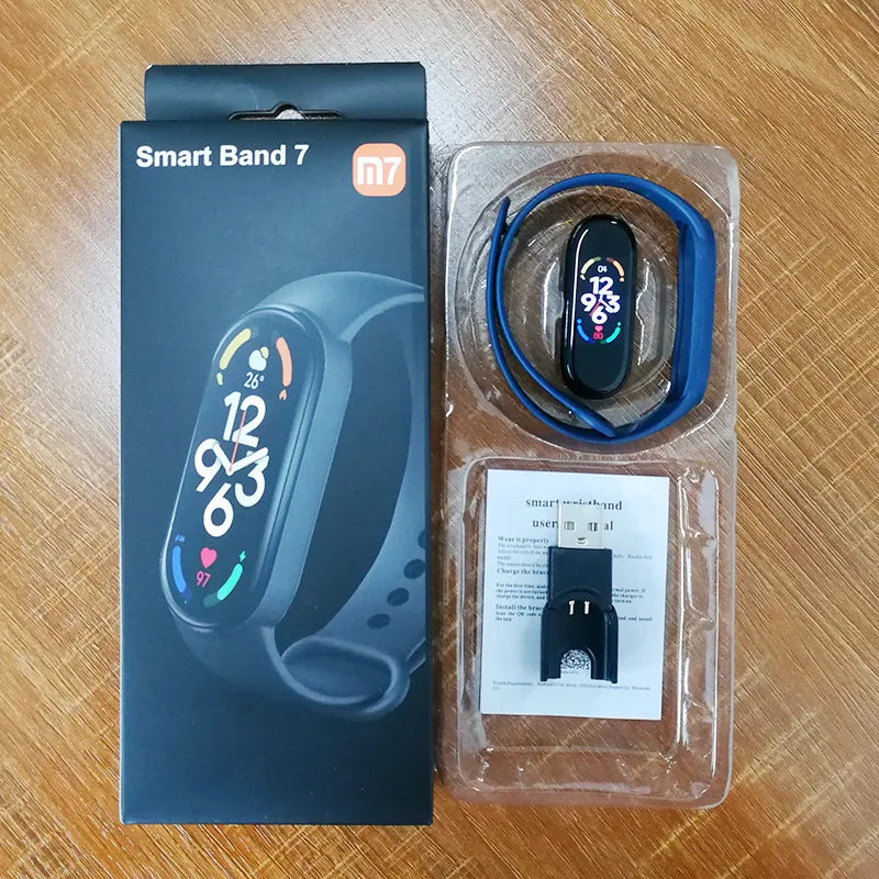 M7 Smart Band Watch Silicone Heart Rate Smart Band Varied Dials Fitness Tracker Blood Pressure Sport Bracelet For Mi Band 7