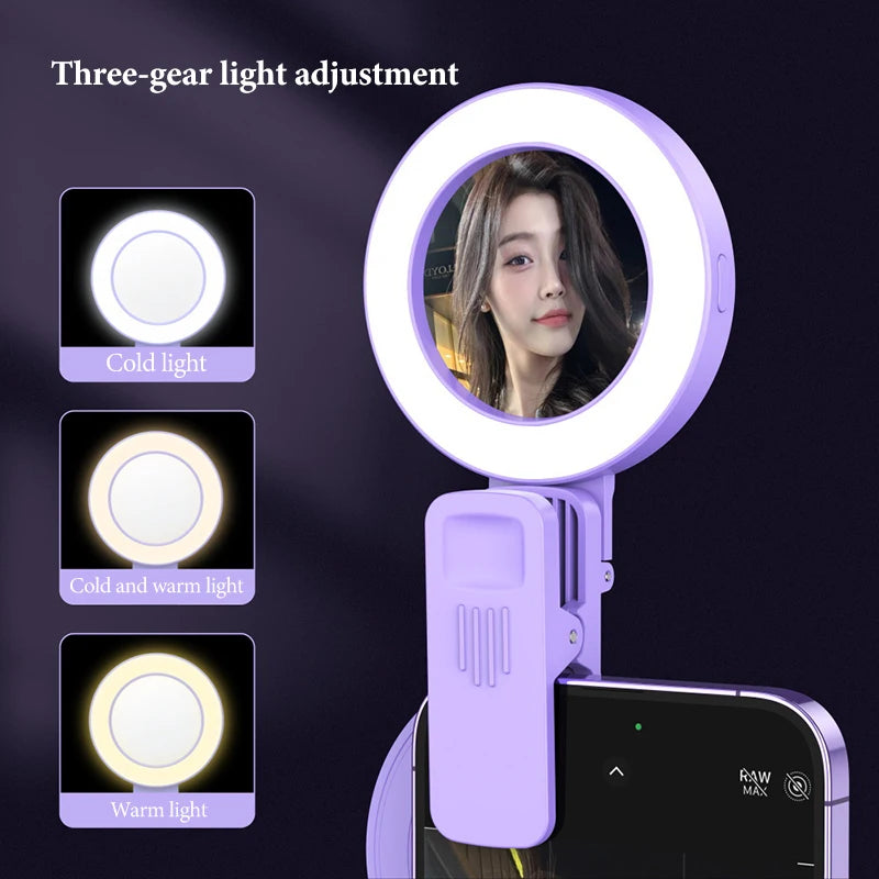 selfie fill light Mobile led light led fill light for professional photography camera light led light mobile selfie ring lights