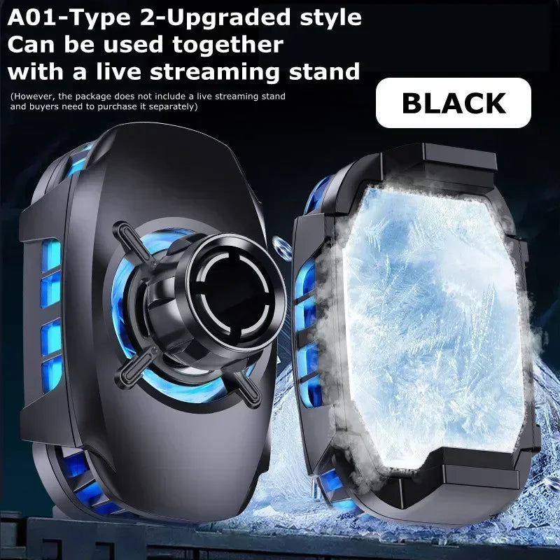 A01 Mobile Phone Back-clip Semiconductor Cooling Fan Radiator for IOS Android PUBG Cooler Live Cool Heat Sink Game Accessories