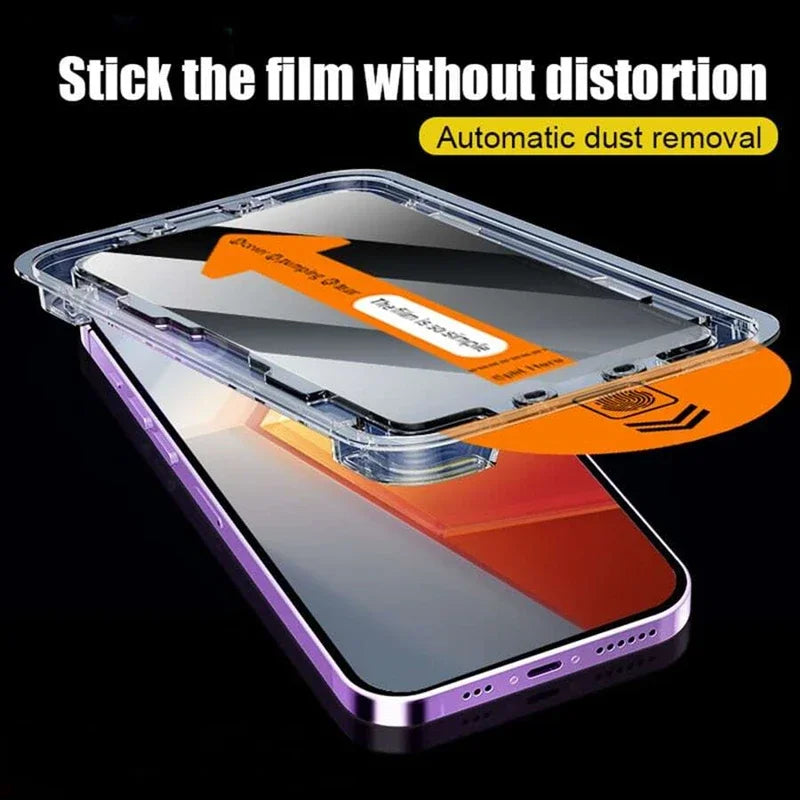 1-3Pcs 8K Dust Free Installation Tempered Glass For iPhone 13 14 16 15 11 12 Pro Max 15 14 Plus X XR XS Privacy Screen Protector