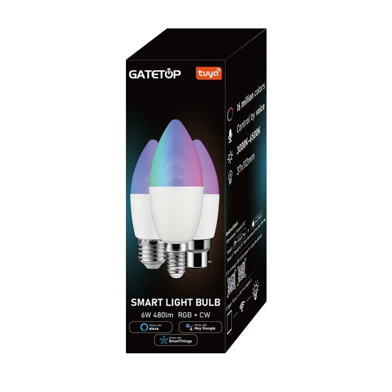 2pcs Smart Control Lamp A60 GU10 6W 9W RGBCW WI-FI Led lights Alexa Smart bulb compatible with Google Assistant Smart home Decor