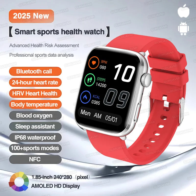 2025 New For Xiaomi Series 10 NFC Watch Men AMOLED Screen Bluetooth Call GPS Sport Waterproof Health Tracker Smartbracelet Women
