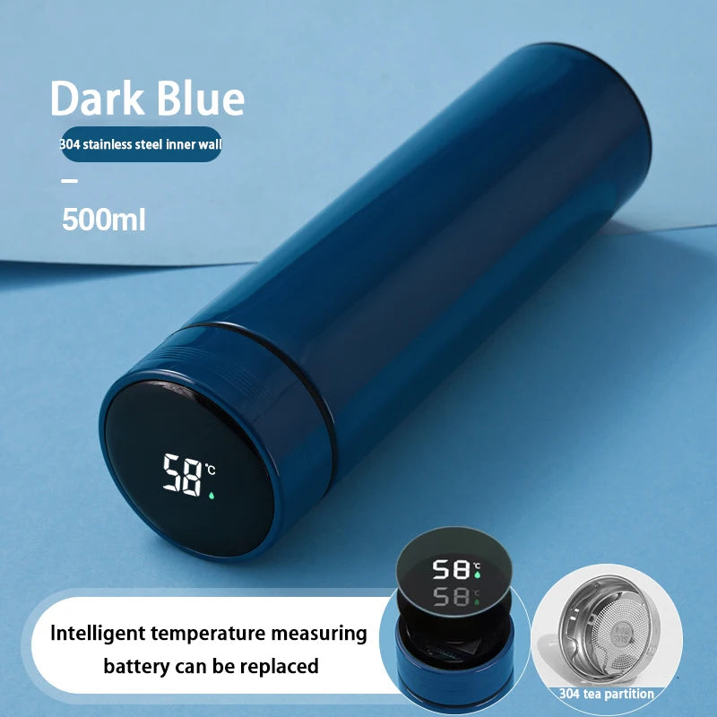 Smart Digital Water Bottle Keeps Cold And Heat Thermal Bottle Stainless Steel Thermos For Baby Children Kids Terms