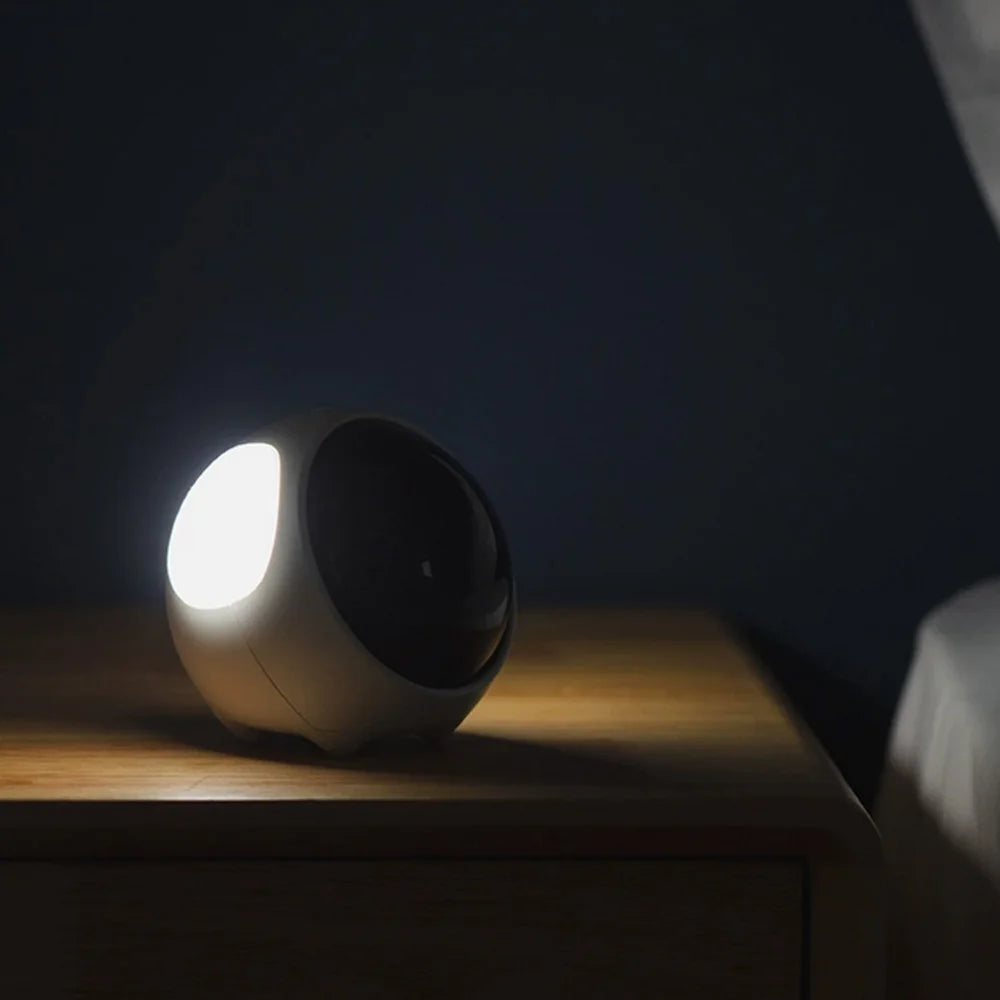 New Night Light Cute Expression Alarm Clock Child Alarm Clock Voice Controlled Light Multifunctional For Home Thermometer