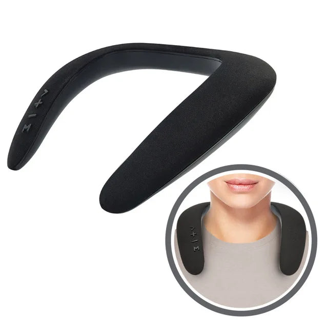 Portable Neck-mounted Speaker Wireless Bluetooth Speaker Stereo FM radio Support SD Card Slot with Microphone for Gaming