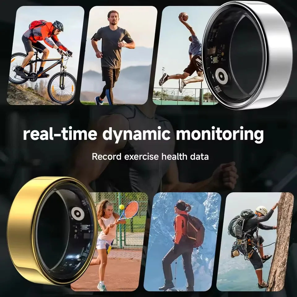 2025 New Smart Ring Blood Oxygen&Pressure Sleep Monitor Sports Tracking Remote Care IP68 Waterproof Men Women For Xiaomi Samsung