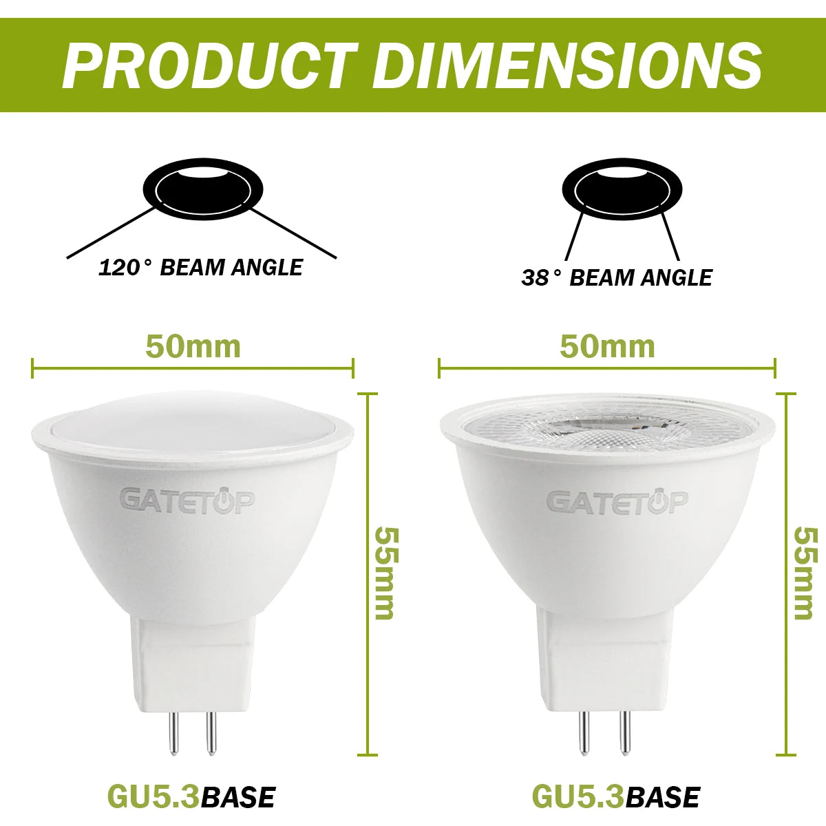 30PCS High Luminous LED Spotlight Mr16 GU5.3 AC220V 110V DC12V Efficiency No Flicker Warm Light Can Replace 20W 50W Halogen Lamp