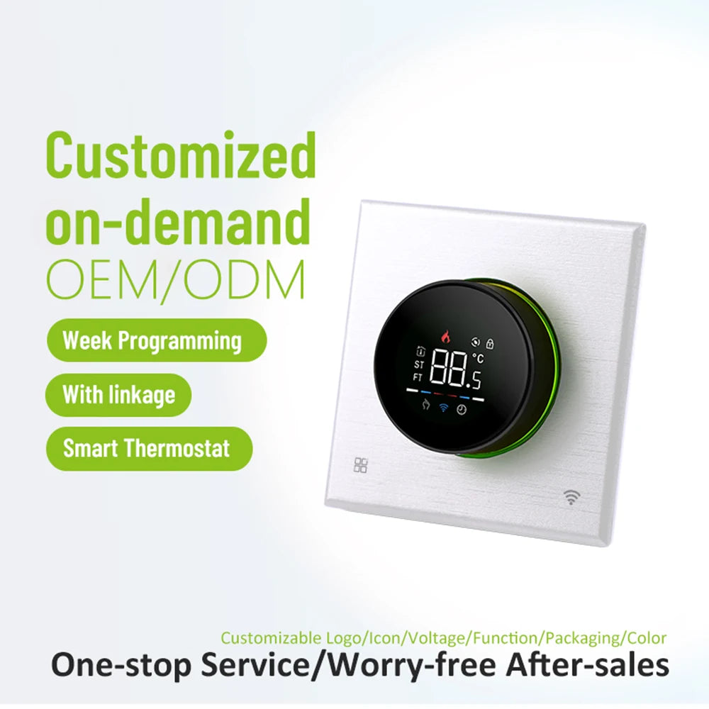 Tuya WiFi Floor Thermostat Smart Home Programmable Digital Knob Thermoregulator Water Gas Bolier Heating Temperature Controller