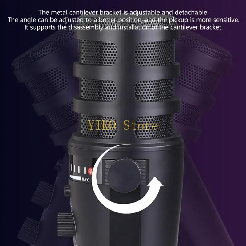 K32C Durability USB Dynamic Microphone For Music Production Broadcasting Mic