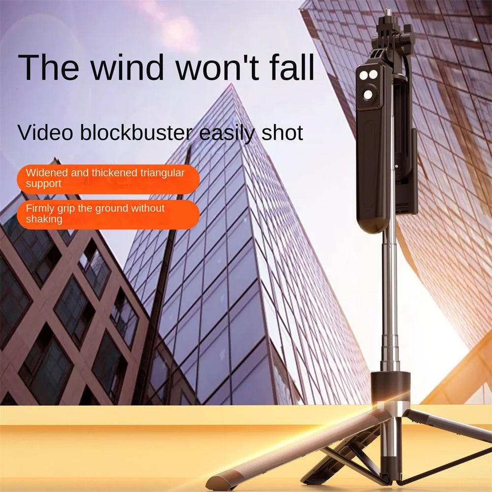 Roreta 2025 1.7M 360° rotation selfie stick with Bluetooth shutter Wireless phone holder brackets Tripod for Smartphone Camera