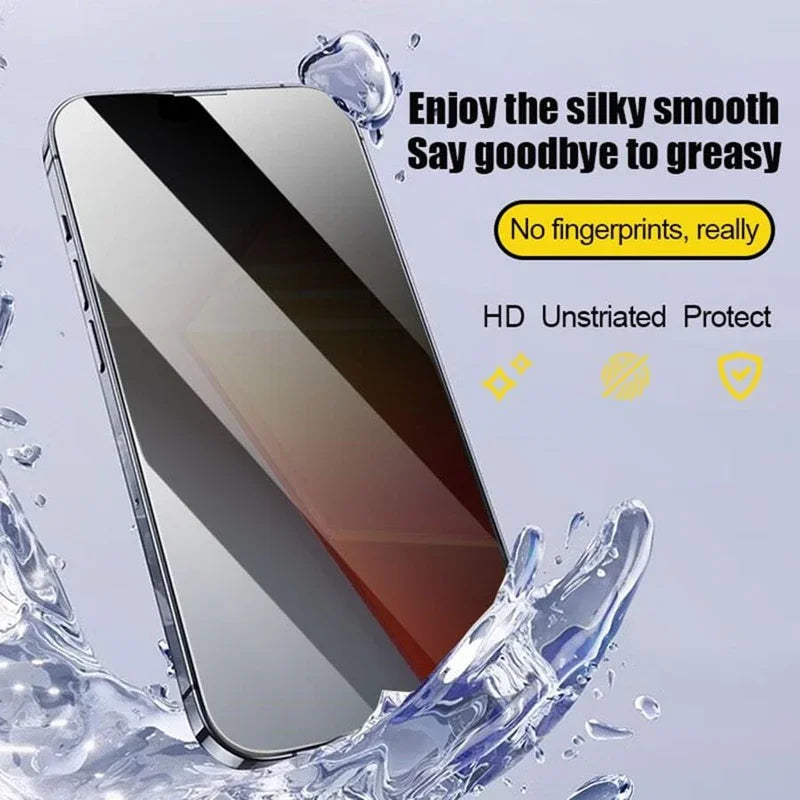 1-3Pcs 8K Dust Free Installation Tempered Glass For iPhone 13 14 16 15 11 12 Pro Max 15 14 Plus X XR XS Privacy Screen Protector