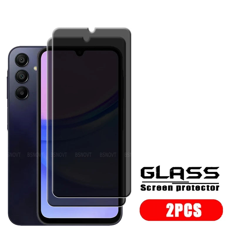 4/3/2/1Pcs For Samsung Galaxy A15 Glass Samsung A15 Tempered Glass 9H HD Glue Anti-Spy Privacy Screen Protector Samsung A15 A 15