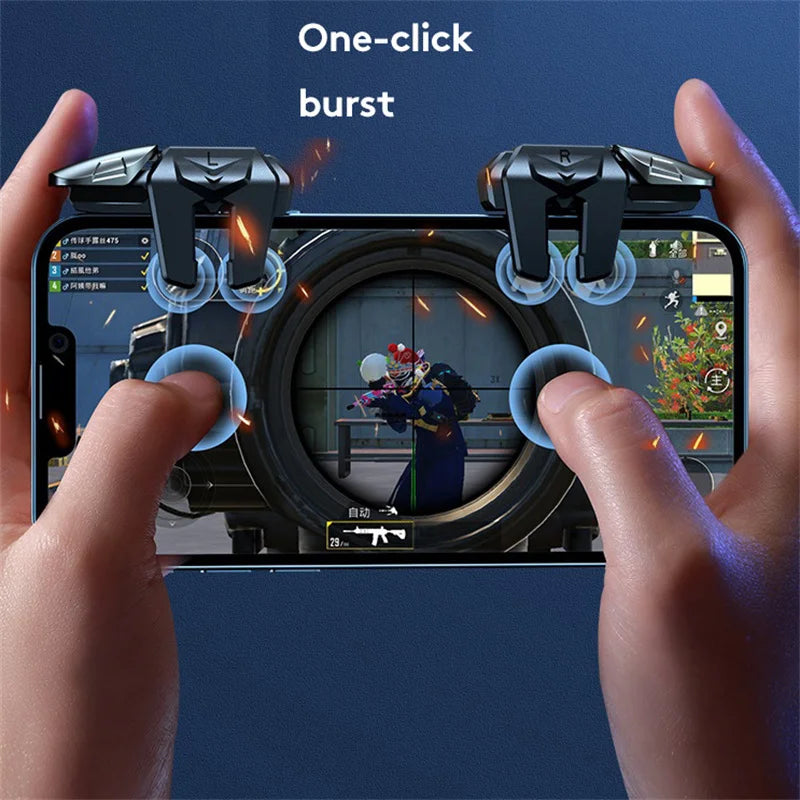 G21 Mobile Game Trigger For PUBG Phone Gaming Controller Alloy Gamepad Joystick Aim Shooting L1 R1 Key Button For iPhone Android