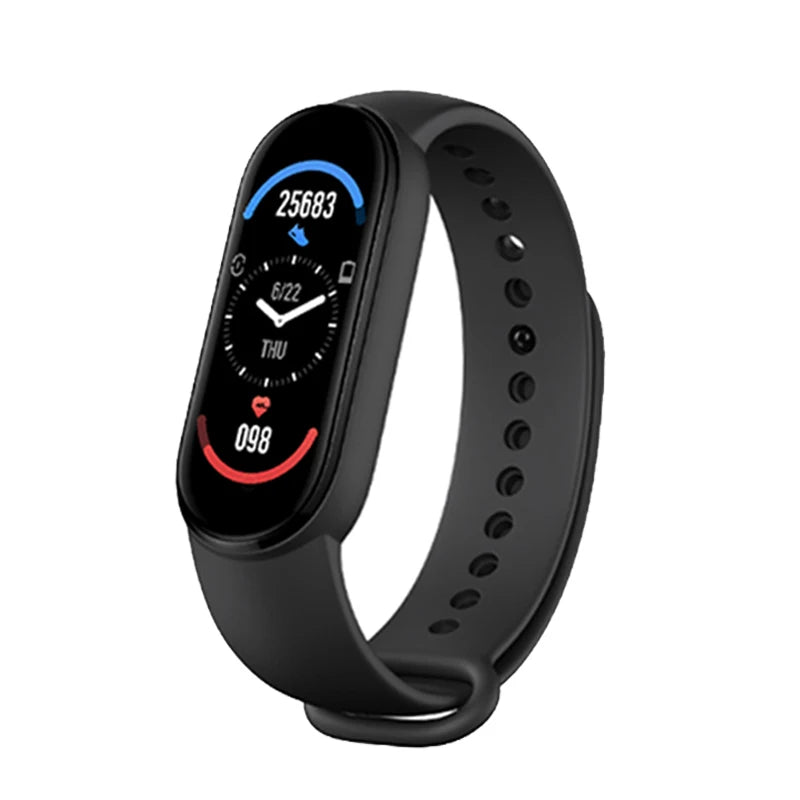 M6 Smartwatch Heart Rate Blood Pressure Monitoring Smart Watch Men Women Fitness Tracker Watch Waterproof Sports Watches Band