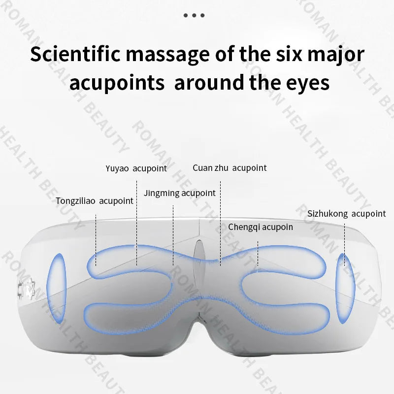 Smart Heated Eye Massager with Steam & Rechargeable, Kids/Adults Eye Care Mask for Relieving Eye Strain, Headache,Portable Sleep
