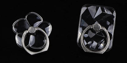 2pcs 1pcs Finger Ring Mobile Phone Smartphone Stand Holder Round Phone Ring Transparent Heart holder Star Socket Car Mount Stand