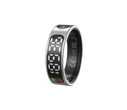 Men for Smart Ring LED Display Screen Heart Rate Blood Oxygen Monitoring Multi Women smart ring Couple Holiday Gift Health rings