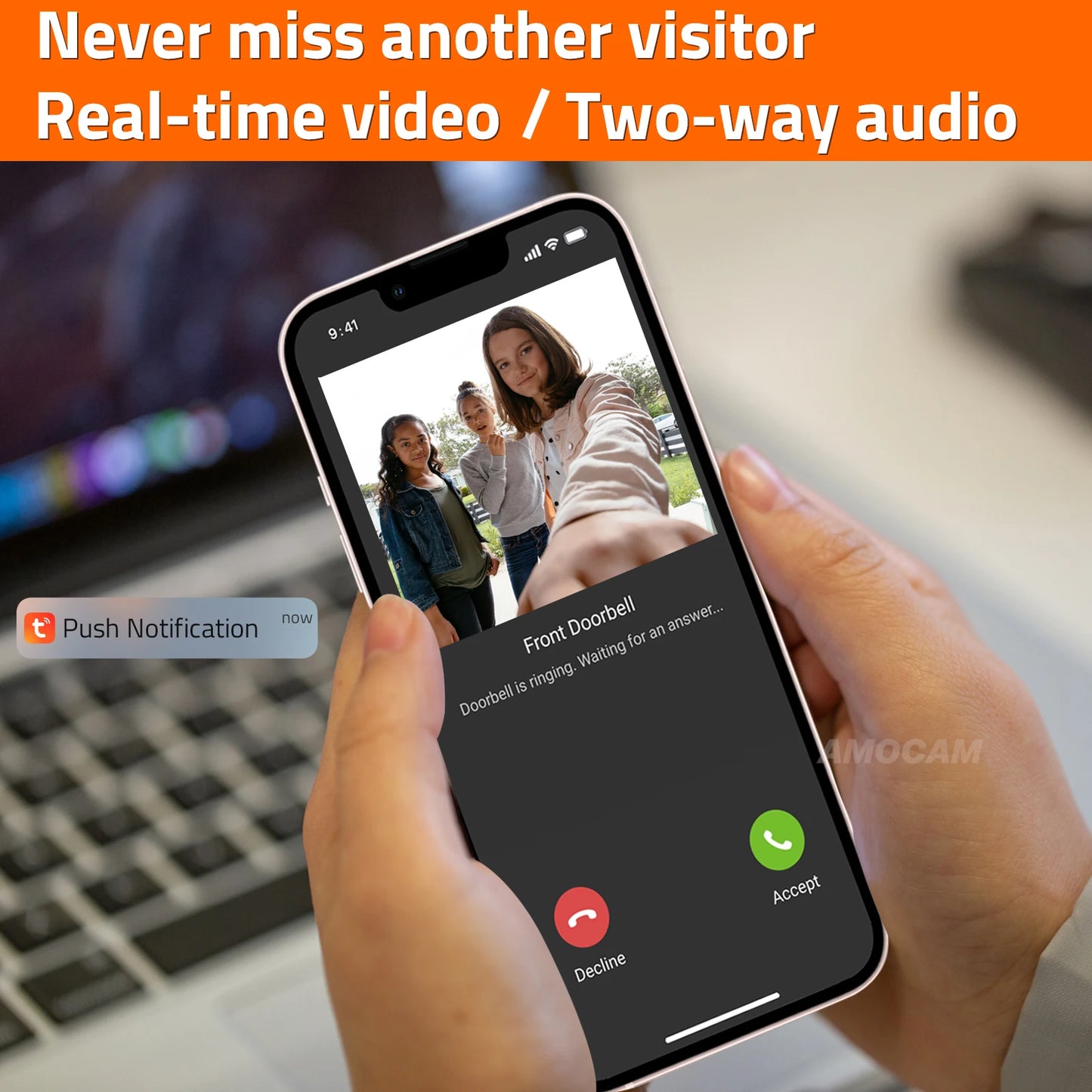 Wireless WiFi Video Intercom System 1080P Smart Video Doorbell for Home Touch Screen with 32G Card 2 Way Audio TUYA APP Unlock