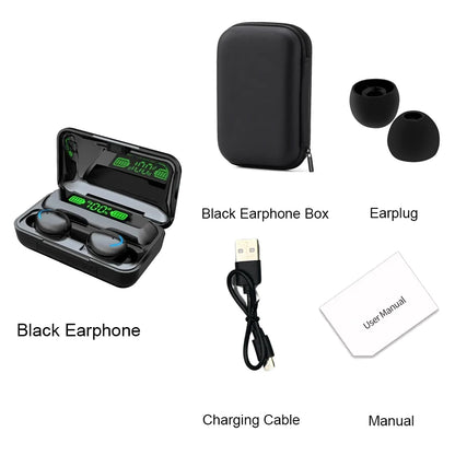 F9 Wireless Earphones Bluetooth TWS LED Dislpaly Binaural Headset Waterproof HD Calling CVC 8.0 Noise Reduction Headphones