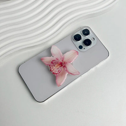 Phone Holder Folding Ring Phone Support Popular Style Internet Celebrity Orchid Acrylic Socket Grip Cymbidium Custom