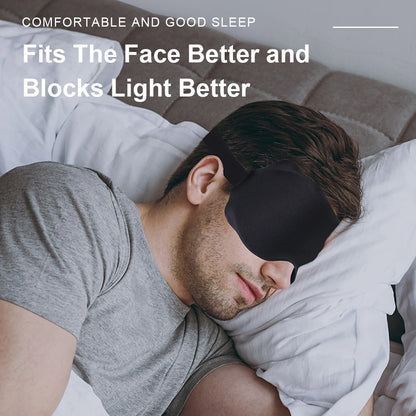 3D Sleep Mask Blindfold Sleeping Aid Soft Memory Foam Eye Mask Block Out Light Pressure Sensation Rest Relax Aid Adjustable Mask
