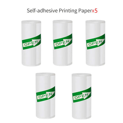 Mini Portable Printer Thermal Paper HD 57*25mm Universal Self-adhesive Roll Paper Label Sticker For Phone Printing Picture Photo
