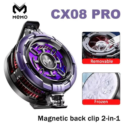 Magnetic Back Clip Universal 2 IN 1 MEMO CX08 CX07 Phone Cooler Semiconductor Cooling Fan Freeze Radiator for iOS Android PUBG