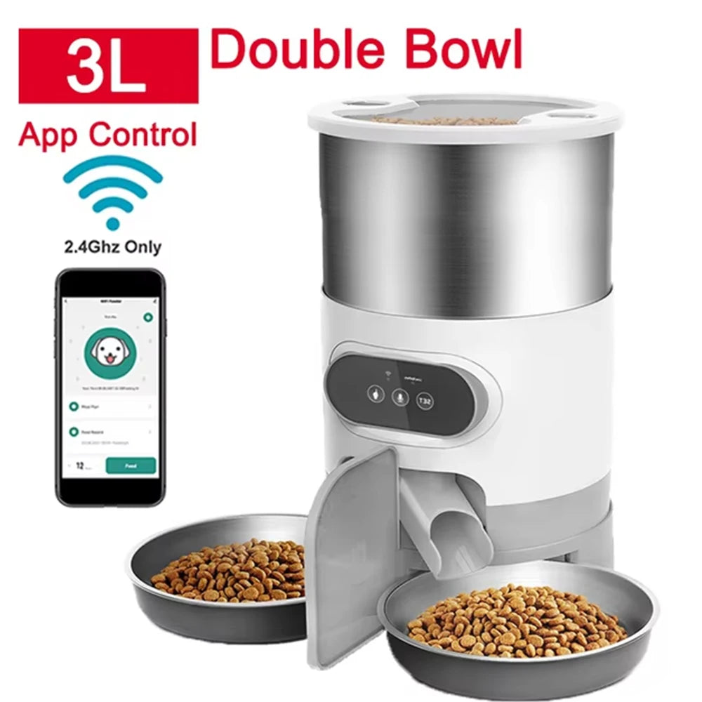 Smart Pet Feeder Automatic Cat Food Dispenser Cat Dog Bowl Automatic Cat Feeder Dog Slow Food Machine With Timed Quantitative