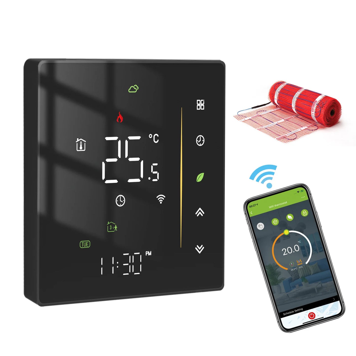 Smart Tuya WiFi Underfloor Heating Intelligent Thermostat Switch Intelligent Remote Control Water Heating Thermostat