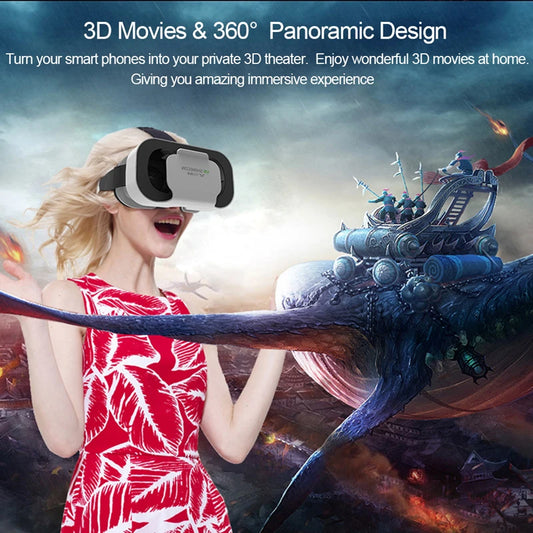 3D VR Glasses Virtual Reality Viar Goggles Headset Devices Smart Helmet Lenses For Cell Phone Mobile Smartphones Viewer 2025 New