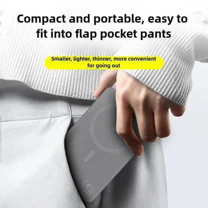 10000mAh Thin Wireless Power Bank Magnetic 20W Portable Fast Charging External Battery for Magsafe for IPhone 16 15 14 13 Xiaomi