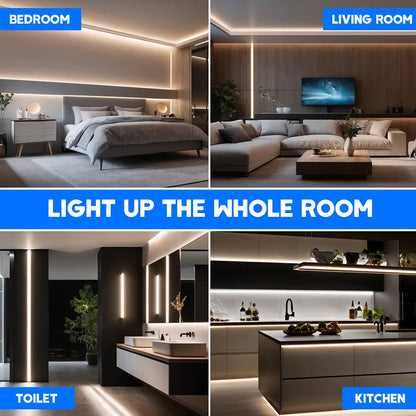WIFI Bluetooth 220V Dimmable COB LED Strip Light Wall Touch 23key Remote 750W Controller 288LEDs Waterproof Flex Lamp Home Decor