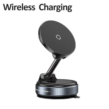 Magnetic Car Phone Holder 360° Rotation Folding With Vacuum Suction Cup For iPhone 12-16 Series Car/Gym/Driving Phone Holder