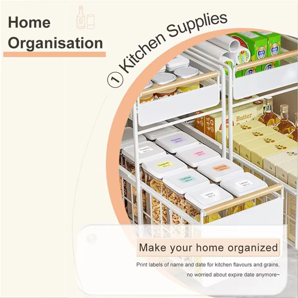 DETONGER P1 Label Maker Machine and Tape Portable Wireless Connection Label Printer Multiple Templates for Phone Pad Office Home