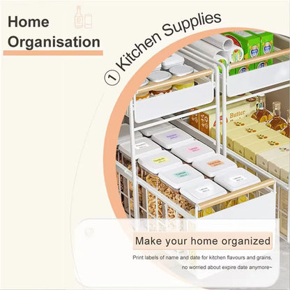 DETONGER P1 Label Maker Machine and Tape Portable Wireless Connection Label Printer Multiple Templates for Phone Pad Office Home