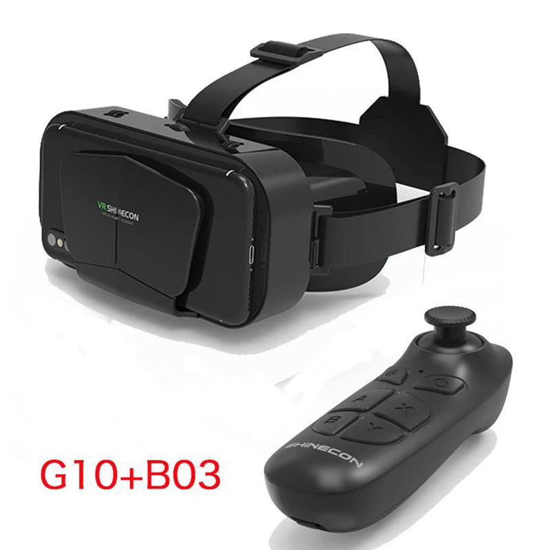 Xiaomi G10 4K Giant Screen Virtual Reality 3D Glasses Google Cardboard Box VR Helmet for 4.7-7" Phone Game Controller Player