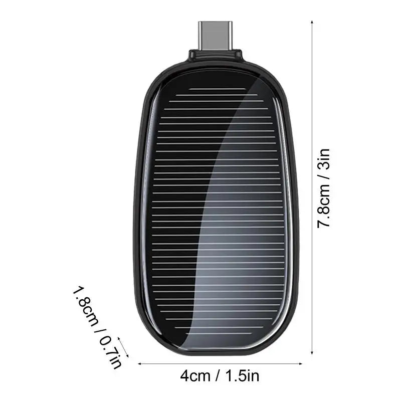 Solar Mini Power Bank Key Ring Portable Solar Phone Charger Emergency Portable Charger Small Size Powerbank For Outdoor Camping