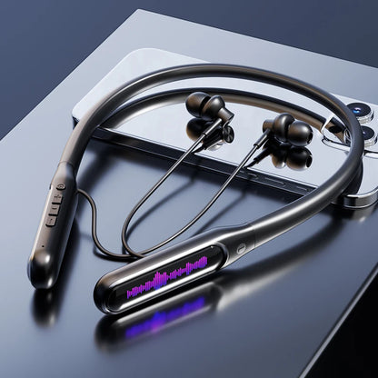 EARDECO HIFI Sound 5.4 Bluetooth Headphone Sport Neckband Earphones ACS Wireless Headphones Type-C Charging Digital Display