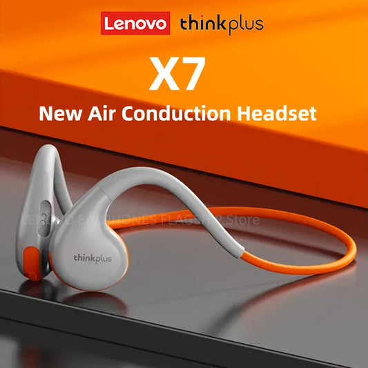 Original Lenovo X7 Air Conduction Headphone Wireless Bluetooth 5.3 Earphones Bone Conduction Sports Headset Outdoor EarHook Mic