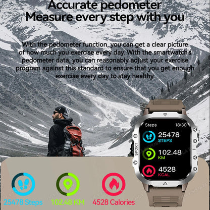 For Xiaomi Huawei Smart Watch Men Women Bluetooth Call GPS Compass Tracker Sports Watches LED Flashlight Touch Screen Smartwatch