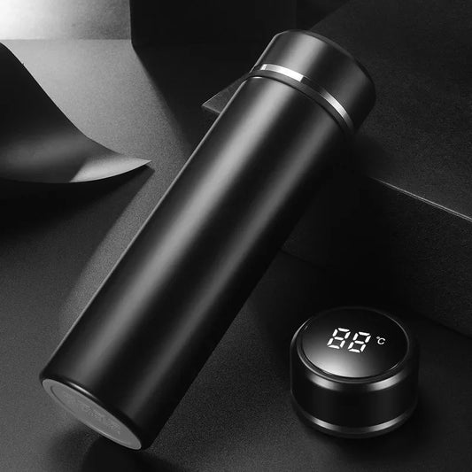 500ml Stainless Steel Insulated Thermos Bottle 316 Intelligent Water Cup High-end Tea Cup Business Gift One Cup with Double Lids